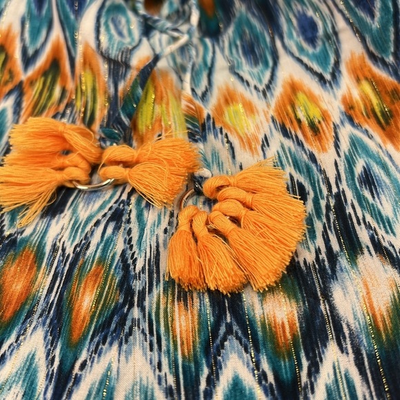 MEES Women’s High Waist Wide Leg Boho Pants Size 6 - Picture 3 of 11